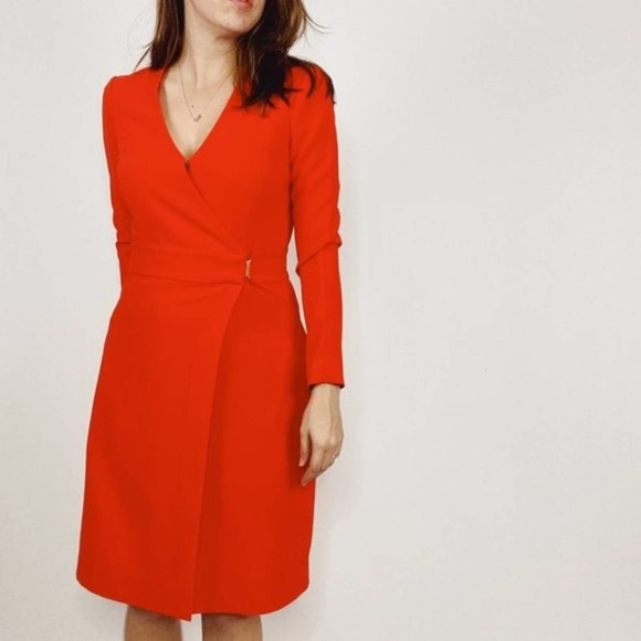 Diane von Furstenburg Orange Tailored Wrap Dress - Picture 8 of 8